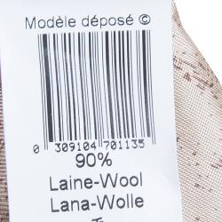 Pre Owned Kenzo Plaid Wool Sheath Dress L