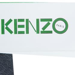 Pre Owned فستان كينزو تويل رصاصي بخياطة مزينة مقاس M