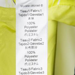 Pre Owned Kenzo Yellow Printed Organza Overlay Circular Skirt S