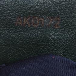 Kenzo Dark Green Leather Drawstring Bucket Bag