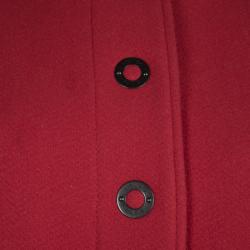 Kenzo Red Wool Oversized A-Line Duster Swing Coat M