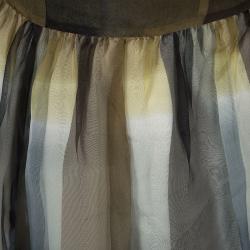 Pre Owned Kenzo Multicolor Printed Silk Tie Detail Maxi Skirt L