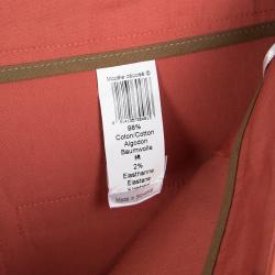 Pre Owned Kenzo Pastel Red Cotton Tailored Trousers L