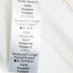 Pre Owned Kenzo White Layered Sleeve Detail Zip Front Jacket M