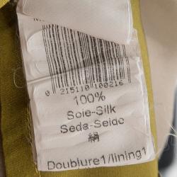 Pre Owned Kenzo Colorblock Silk Satin Chiffon Trim Dress M