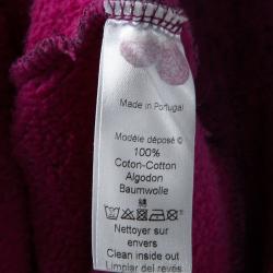 Pre Owned Kenzo Jungle Pink Slub Terry Embroidered Tiger Motif Sweatshirt S