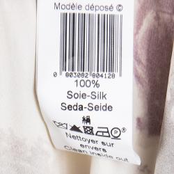 Pre Owned Kenzo Cream Floral Printed Oversized Silk Shirt L