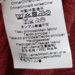 Pre Owned Kenzo Red Wool Tanami Flower Sweater Dress M