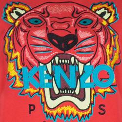 Pre Owned Kenzo Pink Tiger Embroidered Sweater L