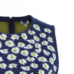 Kenzo Navy Embroidered Flare Dress M
