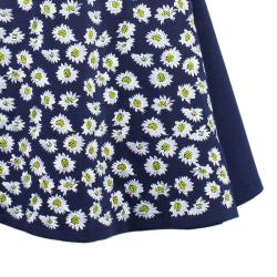 Kenzo Navy Embroidered Flare Dress M
