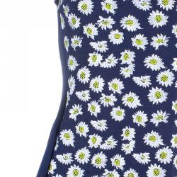 Kenzo Navy Embroidered Flare Dress M