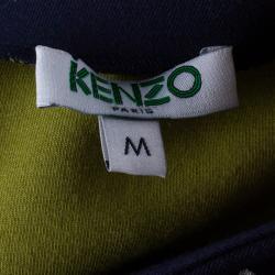 Kenzo Navy Embroidered Flare Dress M