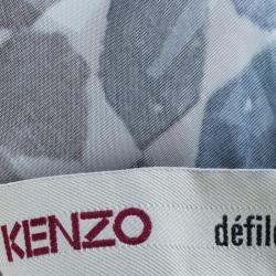 Pre Owned Kenzo Beige Geometrical Drop Waist Dress M