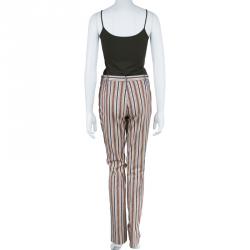 Pre Owned Kenzo Striped Casual Pants M
