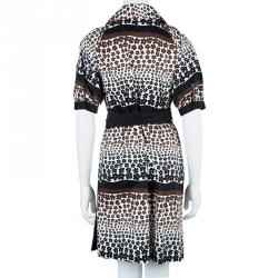 Pre Owned Kenzo Printed Wrap Midi Dress S