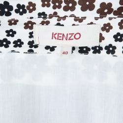 Pre Owned Kenzo Printed Wrap Midi Dress S