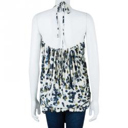 Pre Owned Kenzo Dot Printed Top L