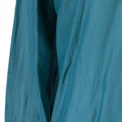 Pre Owned Kenzo Green Long Sleeve Cotton Top M