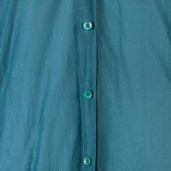 Pre Owned Kenzo Green Long Sleeve Cotton Top M