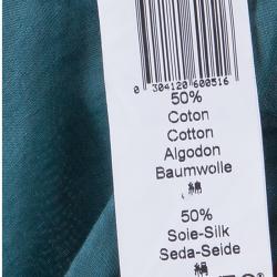 Pre Owned Kenzo Green Long Sleeve Cotton Top M