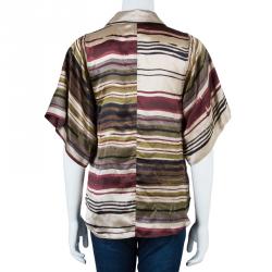 Pre Owned Kenzo Multicolor Striped Top M