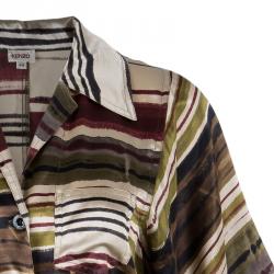 Pre Owned Kenzo Multicolor Striped Top M