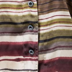 Pre Owned Kenzo Multicolor Striped Top M