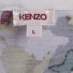 Pre Owned Kenzo Floral Print Tank Top L