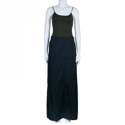 Pre Owned Kenzo Black A-Line Maxi Skirt M