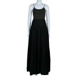 مملوكة مسبقًا Kenzo Black Gathered Maxi Skirt M