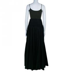 مملوكة مسبقًا Kenzo Black Gathered Maxi Skirt M
