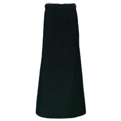 Pre Owned Kenzo Black Polka Dot Midi Skirt L