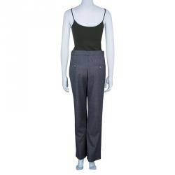 Pre Owned Kenzo Grey Tailored Trousers M