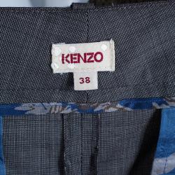 Pre Owned Kenzo Grey Tailored Trousers M