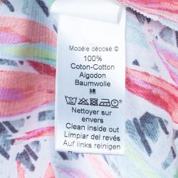 Pre Owned Kenzo Multicolor Print Wrap Tie Dress S