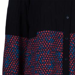 Pre Owned Kenzo Multicolor Panel Print Top M