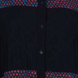 Pre Owned Kenzo Multicolor Panel Print Top M