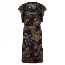 KENZO Multicolor Graphic Print Knee Length Dress XL
