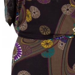 KENZO Multicolor Graphic Print Knee Length Dress XL