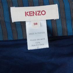 مملوكة مسبقًا تنورة كينزو ماكسي قطن متعددة الألوان بطيات M