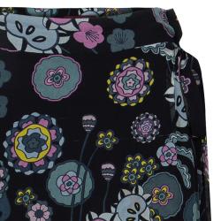 Pre Owned KENZO Black Floral Maxi Skirt M