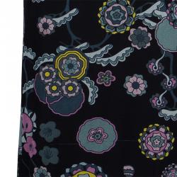 Pre Owned KENZO Black Floral Maxi Skirt M