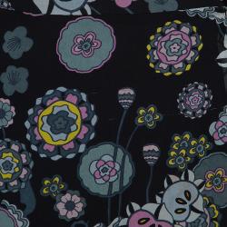 Pre Owned KENZO Black Floral Maxi Skirt M