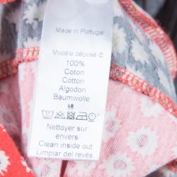 Pre Owned Kenzo Red Floral Print Knit Shift Dress L