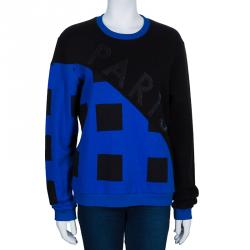 Pre Owned توب سويت شيرت كنزو نقش جرافيك أسود XL