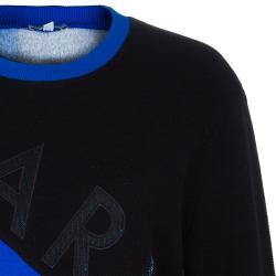 Pre Owned توب سويت شيرت كنزو نقش جرافيك أسود XL