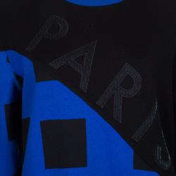 Pre Owned توب سويت شيرت كنزو نقش جرافيك أسود XL