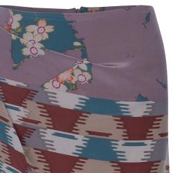 Pre Owned تنورة كنزو نقوش متعددة حرير ماكسي XL