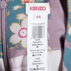 Pre Owned تنورة كنزو نقوش متعددة حرير ماكسي XL